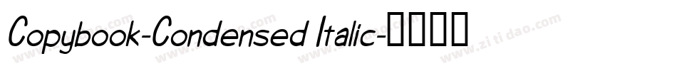 Copybook-Condensed Italic字体转换
